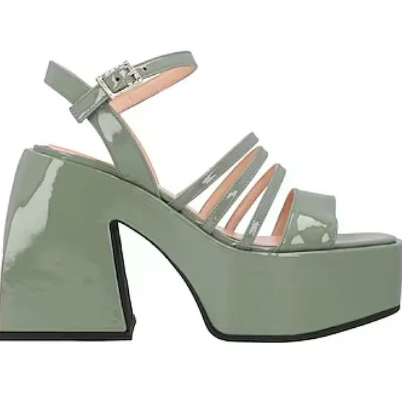 NODALETO Sage Green Platform Heels - Size 8 US - Picture 4 of 10